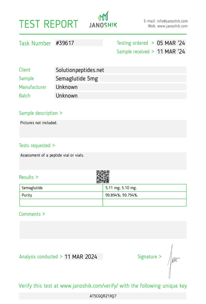 Vial Combo Pack Semaglutide Mg Solution Peptides