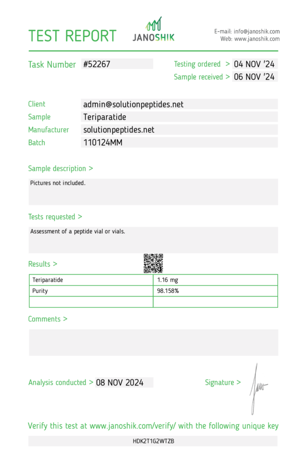 *NEW PRODUCT* TERIPARATIDE 1MG